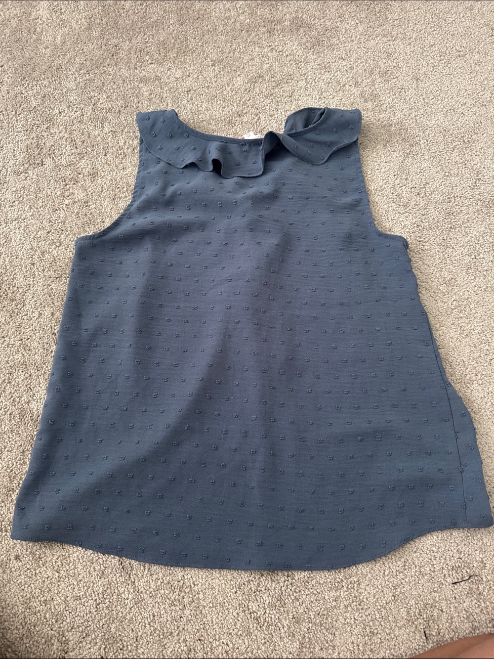 LC Lauren Conrad Slate Blue Ruffle V-Neck Camisole - Picture 3 of 5